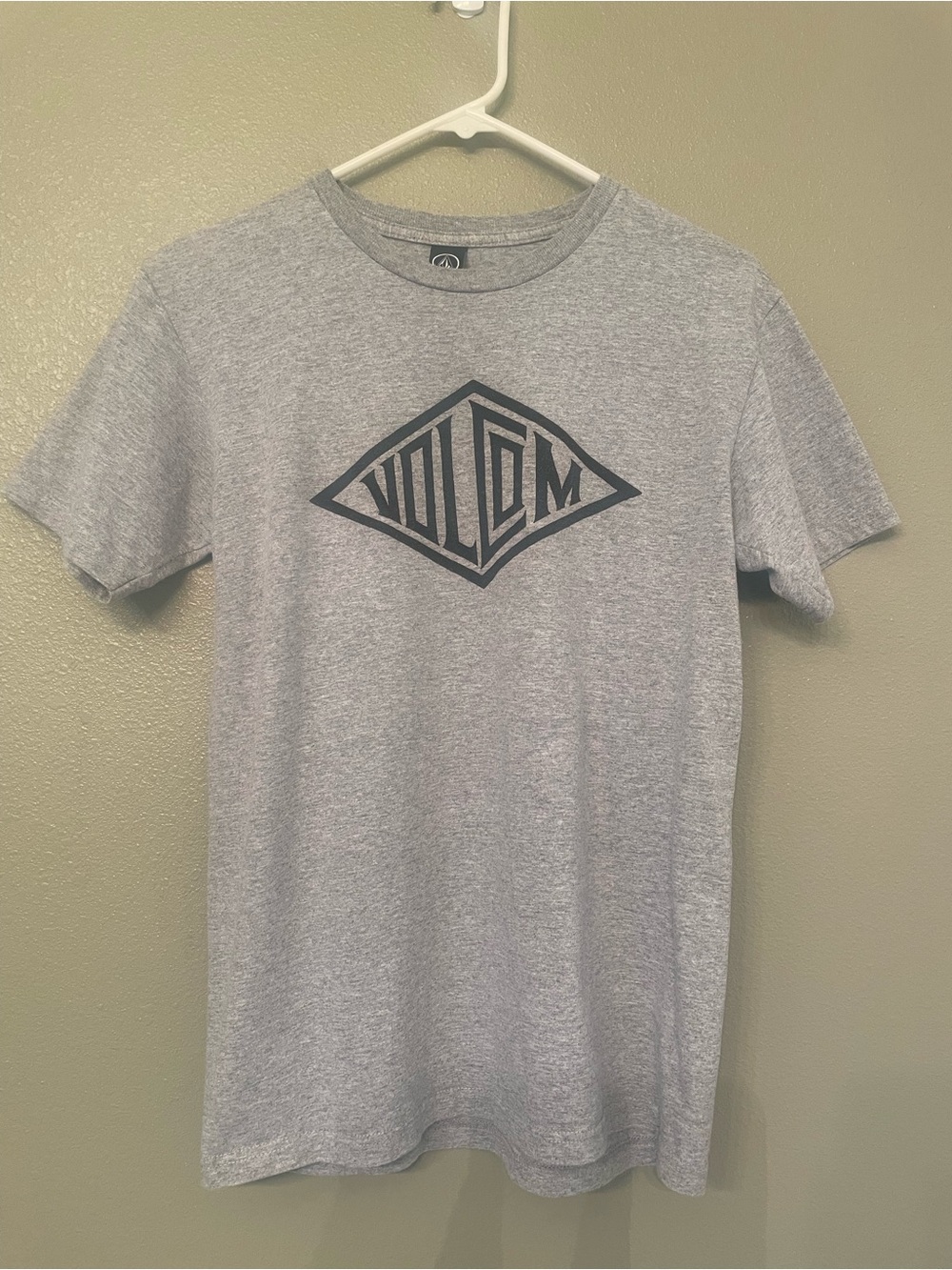 Volcom Surf Gray Crew Neck Short Sleeve T-Shirt Size Small